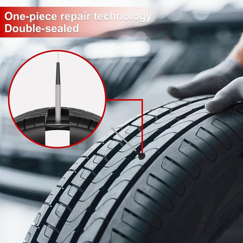 SUN SOUL 24pcs Combination Repair Unit,Tire Repair Patch Plug 0.30” x 2”,Tire Patch Plug Kit,Mushroom Tire Plug Patch for Car Motorcycle Truck Bus - Image 5